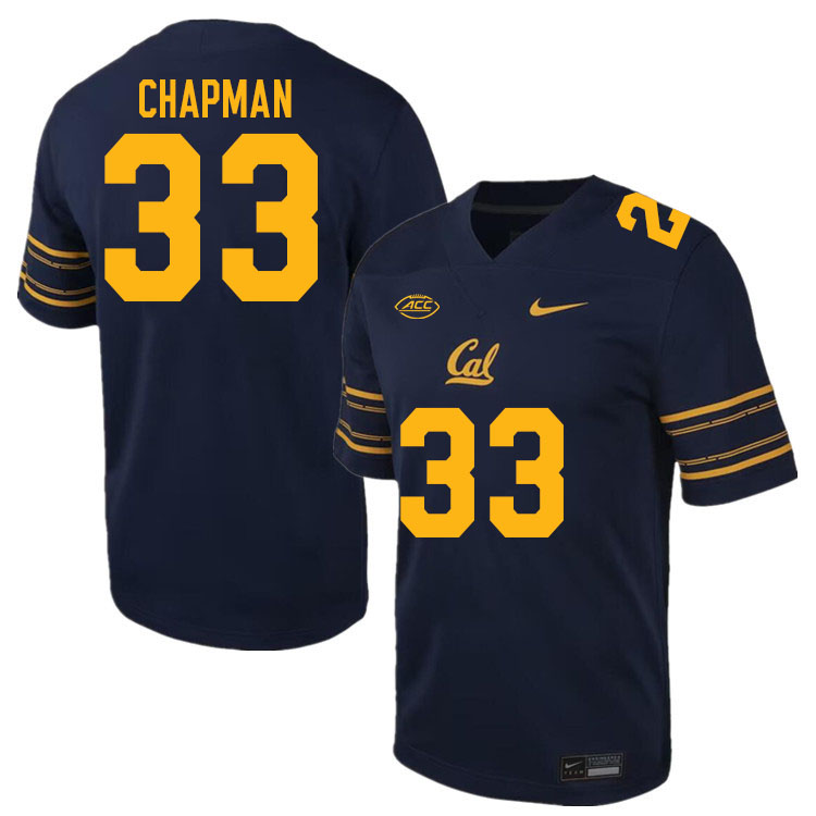California Golden Bears #33 Dean-Taylor Chapman ACC Conference College Football Jerseys Stitched Sale-Navy